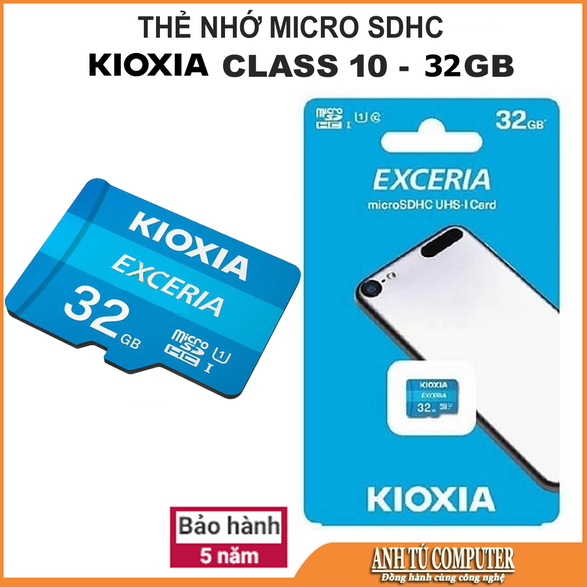 Thẻ Nhớ SDXC KIOXIA EXCERIA 32Gb class 10 U1 100Mb/s