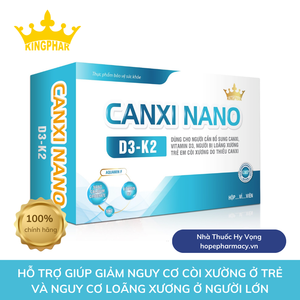 CANXI NANO D3 K2 - Giúp xương, răng chắc khoẻ