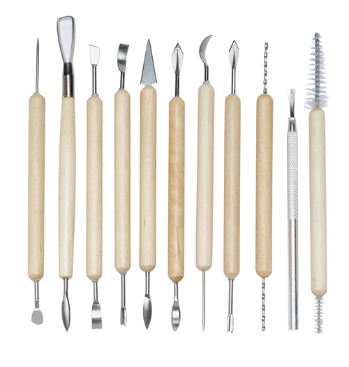 Dụng cụ điêu khắc tượng sáp 11 cây gỗ