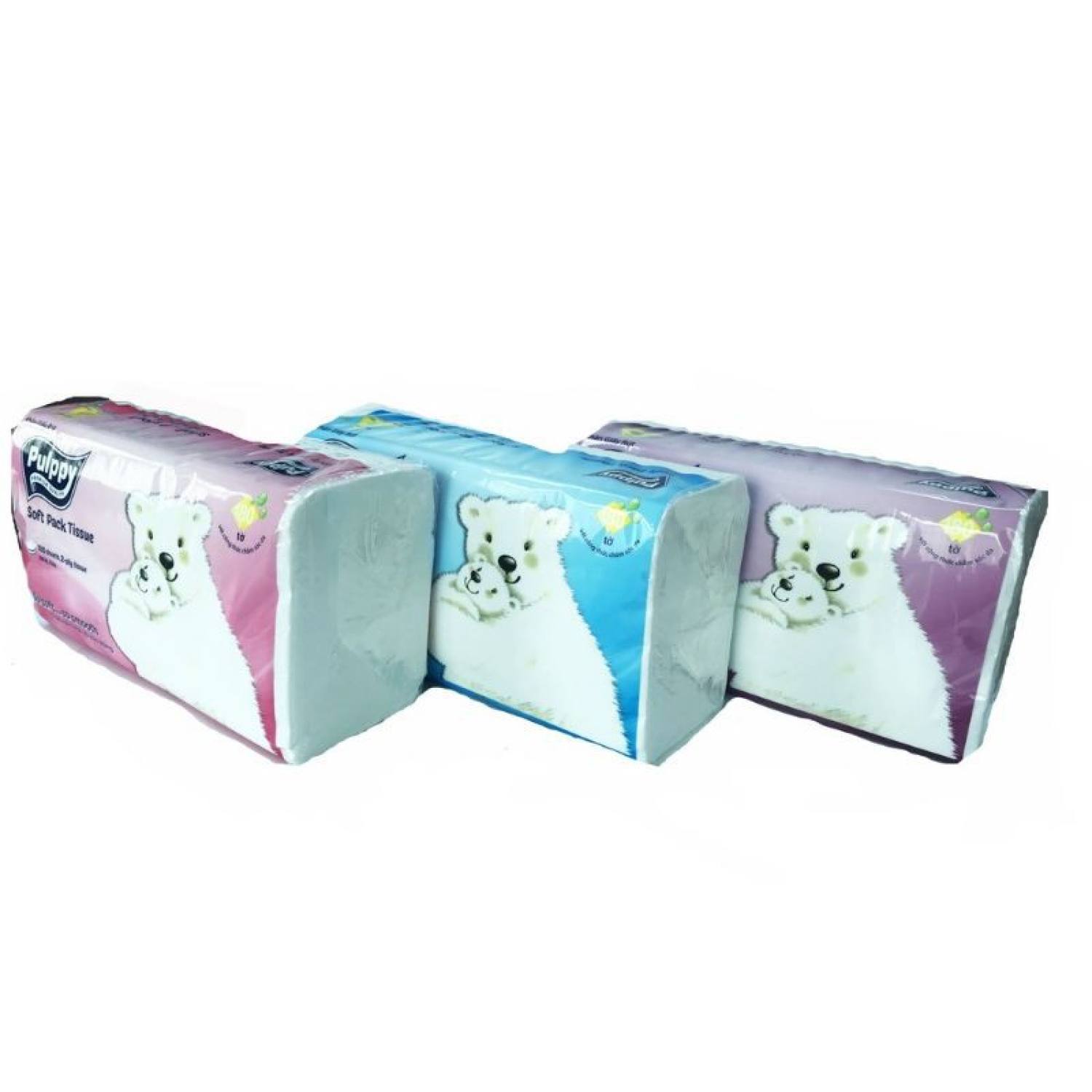 3 gói khăn giấy rút Pulppy 180tơ