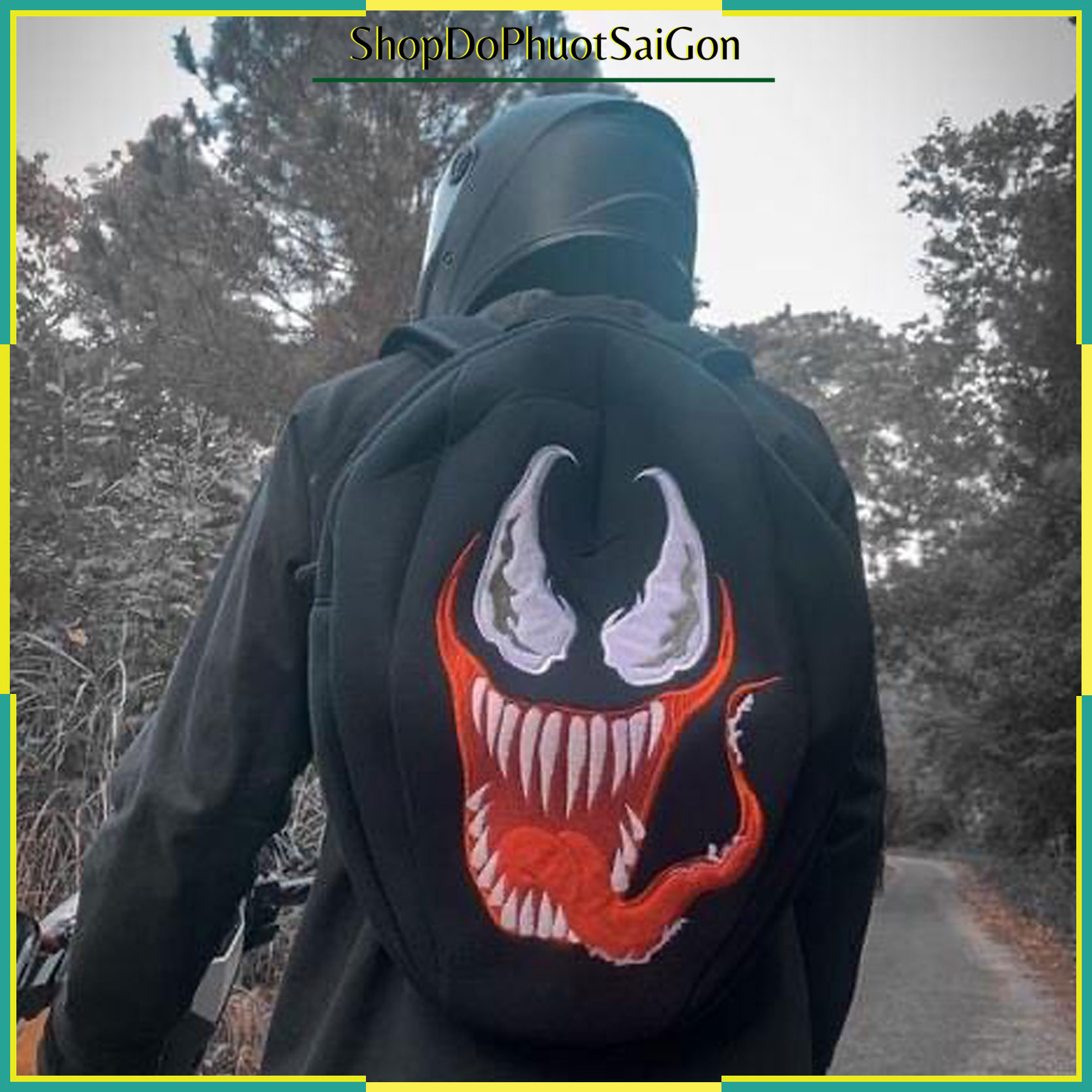 Balo Venom cute đi học - đi chơi - đựng vừa mũ fullface
