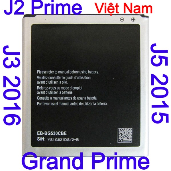 Pin Scud cho Samsung Galaxy On5 2015, J3 2016, J2 Prime, Grand Prime, J5 2015 2600mAh