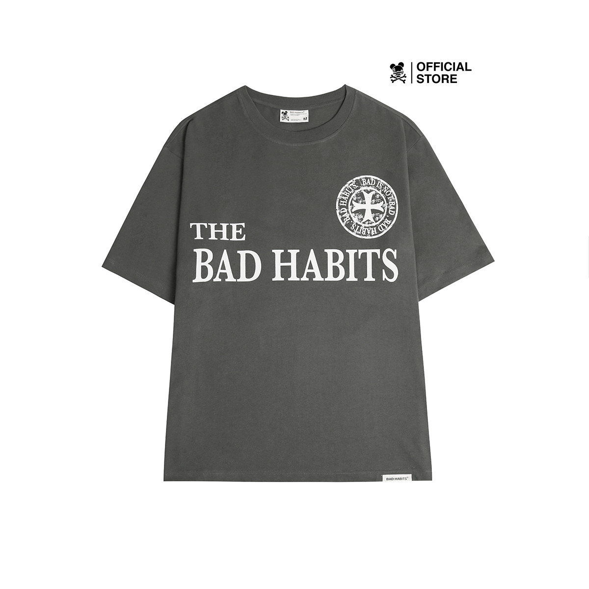Áo Thun Unisex Bad Habits - Grey Renaissance Stamp Tee - Local Brand Chính Hãng