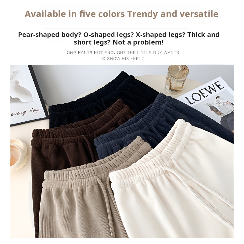 jieping Autumn and winter women's highwaisted velvet pants