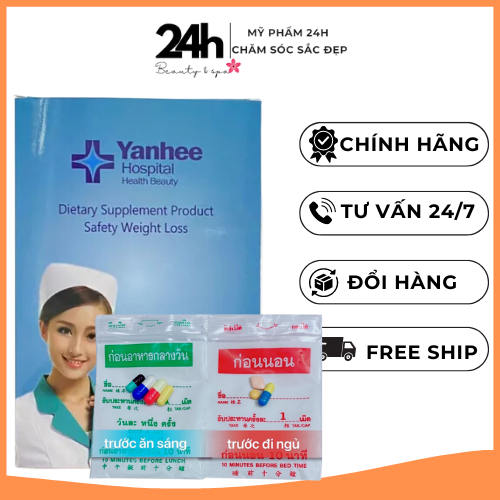 Giảm cân YANHEE siêu mạnh, giảm mỡ bụng, giảm cân 4-7kg cùng vip7