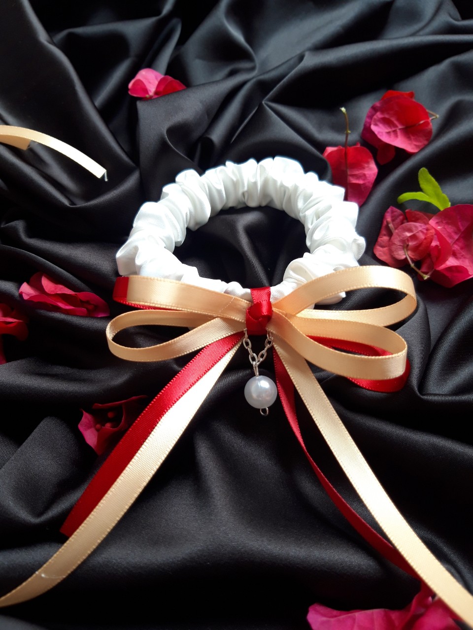 Cột tóc scrunchies Nơ cao cấp
