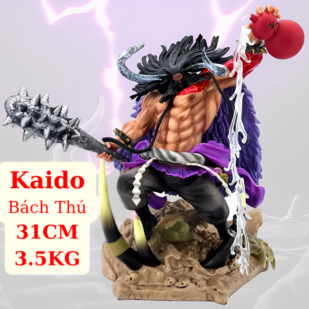 Mô hình tứ hoàng kaido bách thú 31cm mô hình one piece cao cấp, figure mô hình anmie one piece luffy vua hải tặc