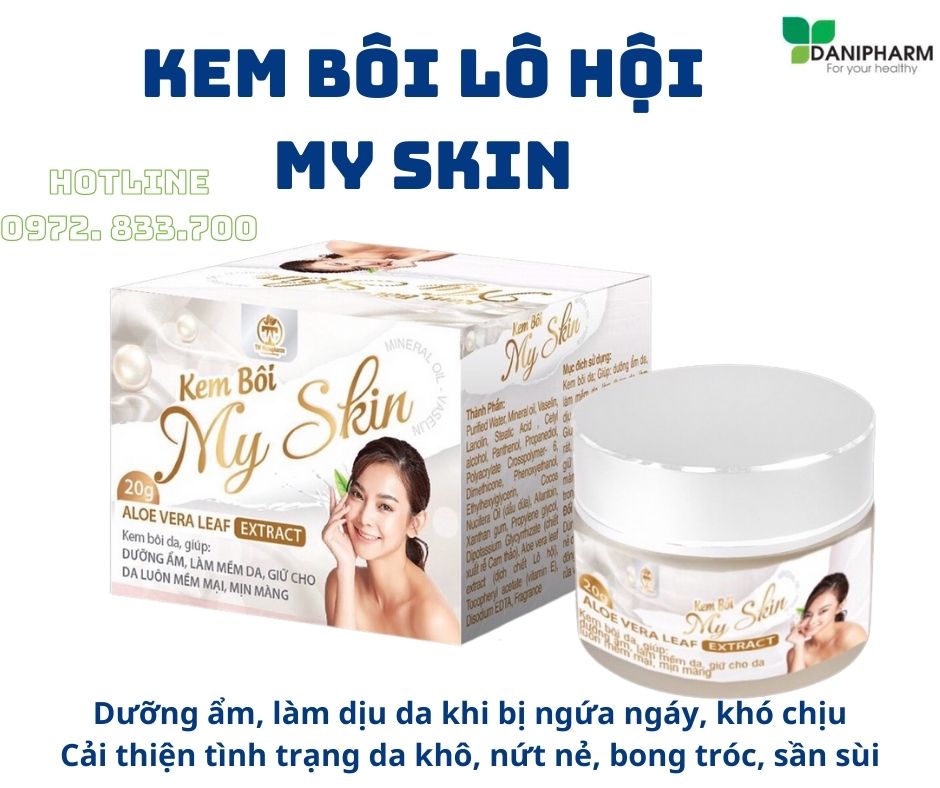 Kem dưỡng ẩm, chiết xuất mỡ cừu, lô hội- MY SKIN- dưỡng ẩm, làm dịu da