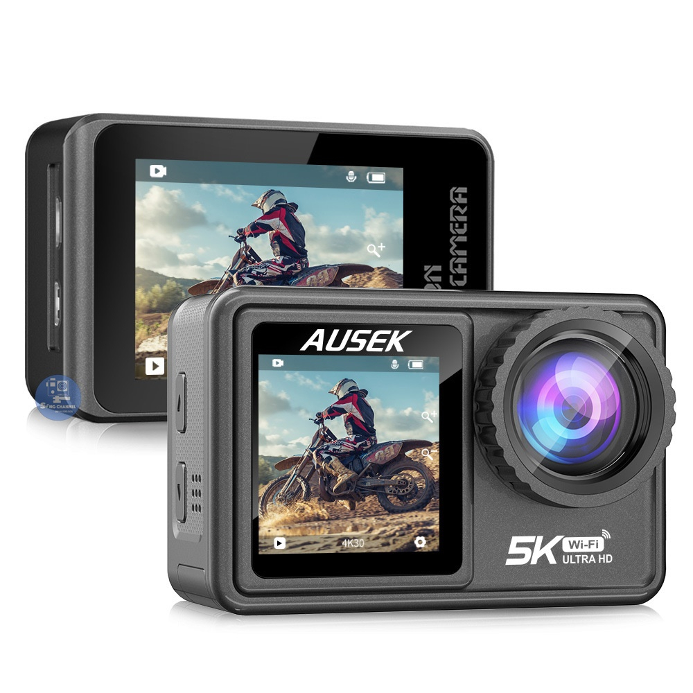 Camera Ausek S81 - Máy quay 5K - Tặng dock sạc + Pin 1350mah