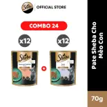 SHEBA Pate Cho Mèo Con Vị Cá Ngừ & Cá Hồi/ Cá Ngừ 70g – 24 gói