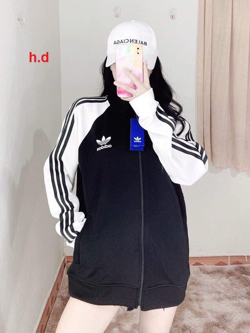 Áo khoác thể thao in chữ Dass, Áo khoác Nam nữ phối tay  from to dáng rộng -Áo khoác quốc dân-áo 3 sọc