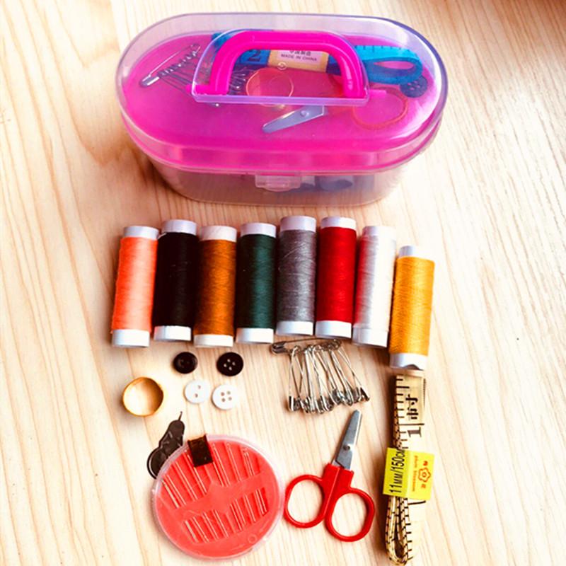 [HCM]Hộp kim chỉ đa năng rất nhiều món gồm chỉ các màu hộp kim các loại kéo cắt chỉ thước dây dụng cụ xỏ chỉ kim băng nútnhẫn ấn kim và hộp nhựa - bộ dụng cụ sửa đồ tiện dụng  - bộ kim cḥỉ gia đình  - dụng cụ may vá