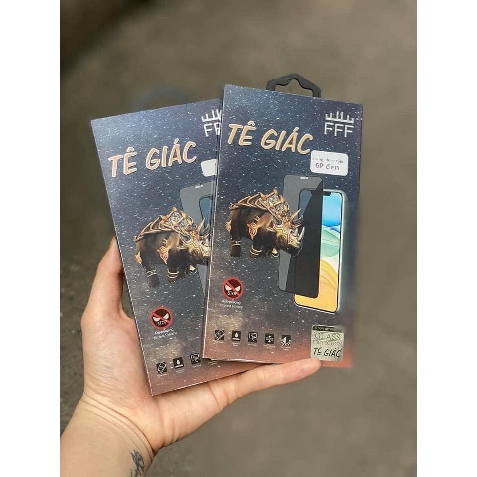 Kính cường lực full màn chống trộm - tê giác cho iphone x/xs/xs max