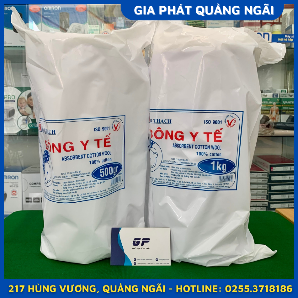 Bông y tế bảo thạch 500gr-1kg bông thấm nước bông hấp ký