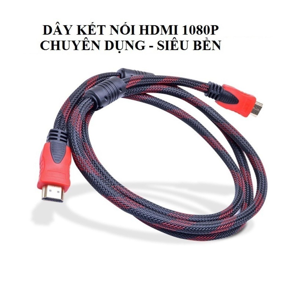 Dây cáp hdmi tròn 3m bọc dù bền bỉ chống nước dẻo dai .dht4