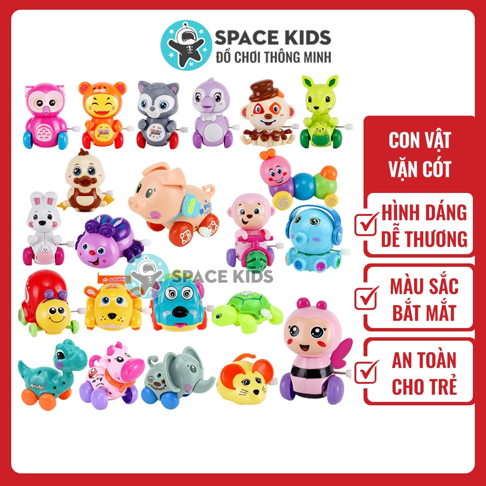 Đồ chơi vặn cót hình con vật dễ thương cho bé Space Kids, đồ chơi trẻ em con vật vặn cót