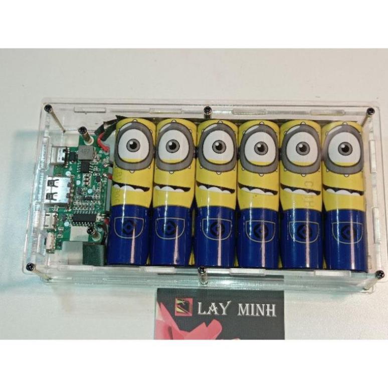 Sạc dự phòng mica 2 chức năng sạc thường và sạc không dây 17000mah 6cell