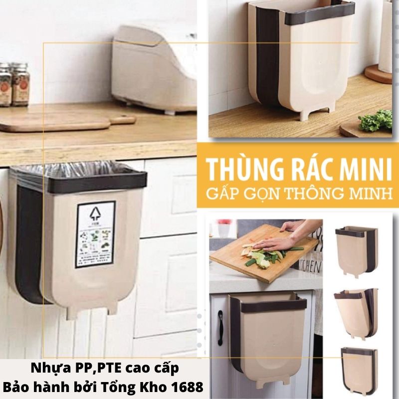Thùng rác siêu tiện lợi gấp gọn gắn tủ bếp, xe ô tô,...Tìm mua Thùng Đựng Rác Gấp Gọn Thông Minh treo tủ bếp, sau ghế ô tô, văn phòng với dung tích 8 Lít thích hợp cho mọi ngôi nhà