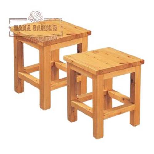 Ghế đôn chân ghế l gỗ cao su ghép mini 30x30x30cm