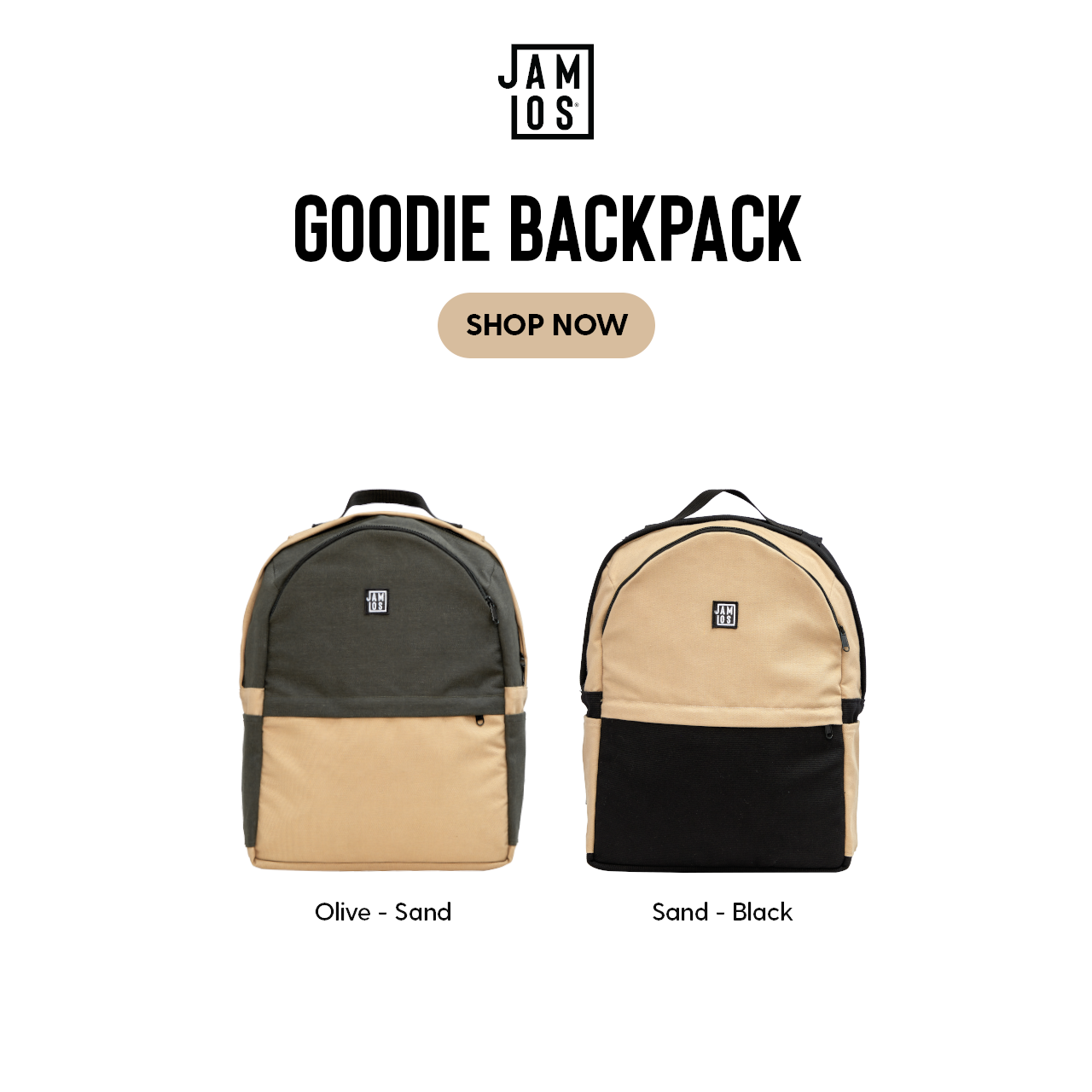Jamlos Goodie Backpack - Balo canvas 16inch nhiều ngăn đi học đi làm êm vai và siêu nhẹ