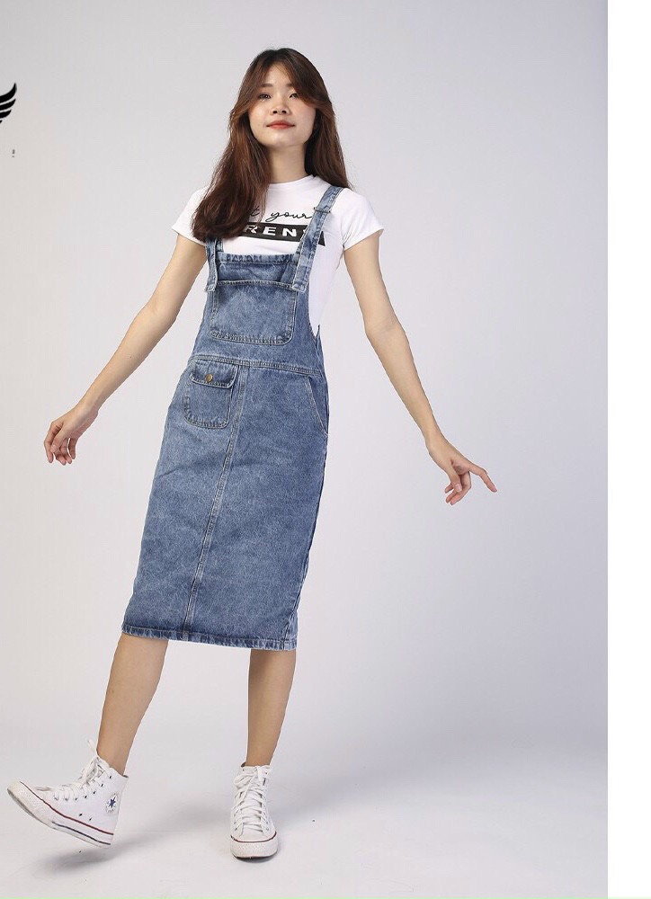 [Hoàn Tiền 15%] [HCM]VÁY YẾM JEAN CÁ TÍNH - HÀNG QC CAO CẤP