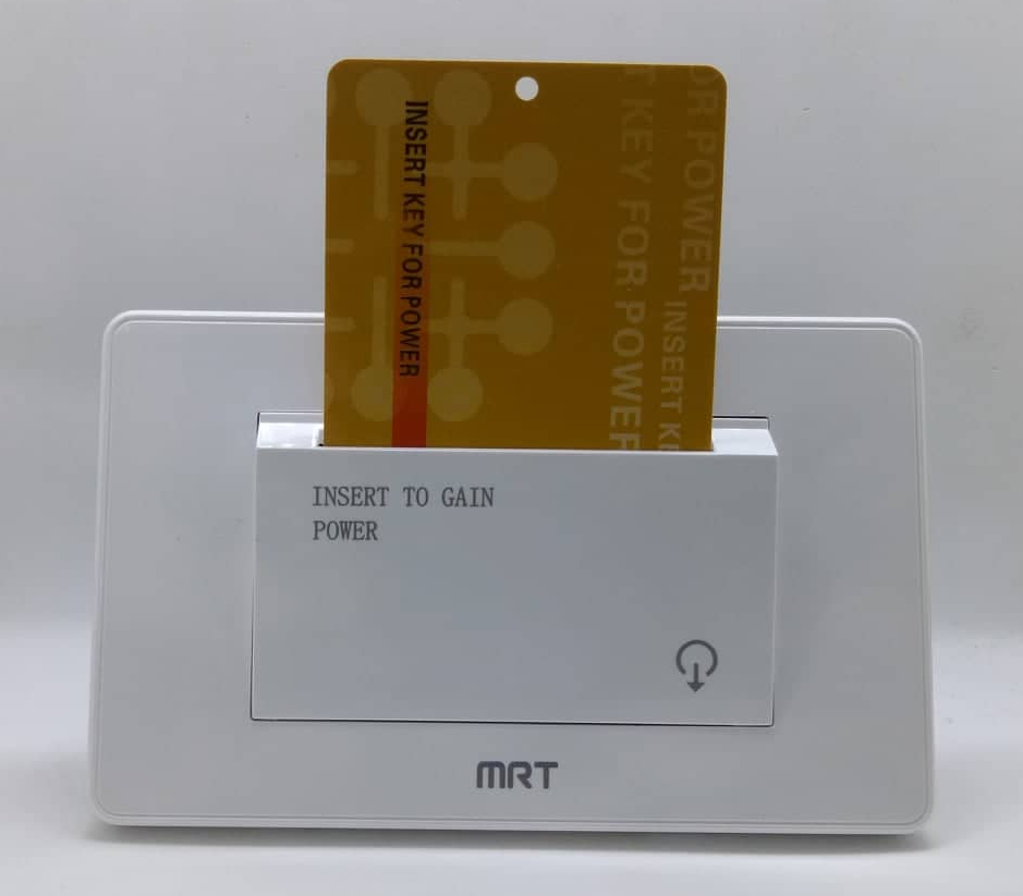 Công Tắc Thẻ Từ Tiết Kiệm Điện Hình Chữ Nhật Ngang Màu Trắng Cao Cấp MRT-118 Tần Số Thấp 125kHZ
