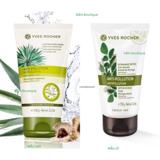 Tẩy tế bào chết da đầu yves rocher detox scrub 150ml