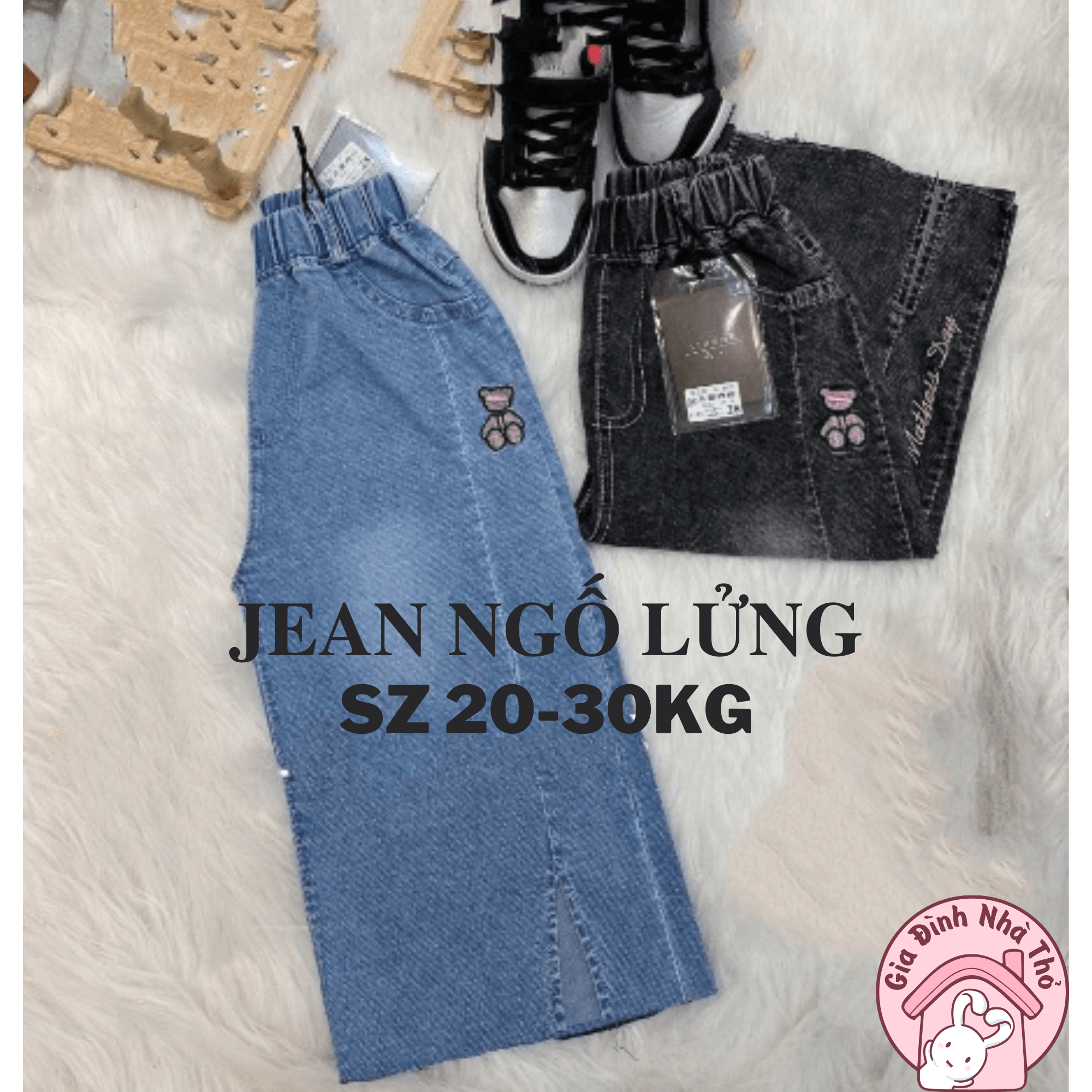 (18-30kg) THANH LÝ Quần bò jean ngố, lửng,cho bé gái đi học đi chơi - Vui lòng xem clip thật SP