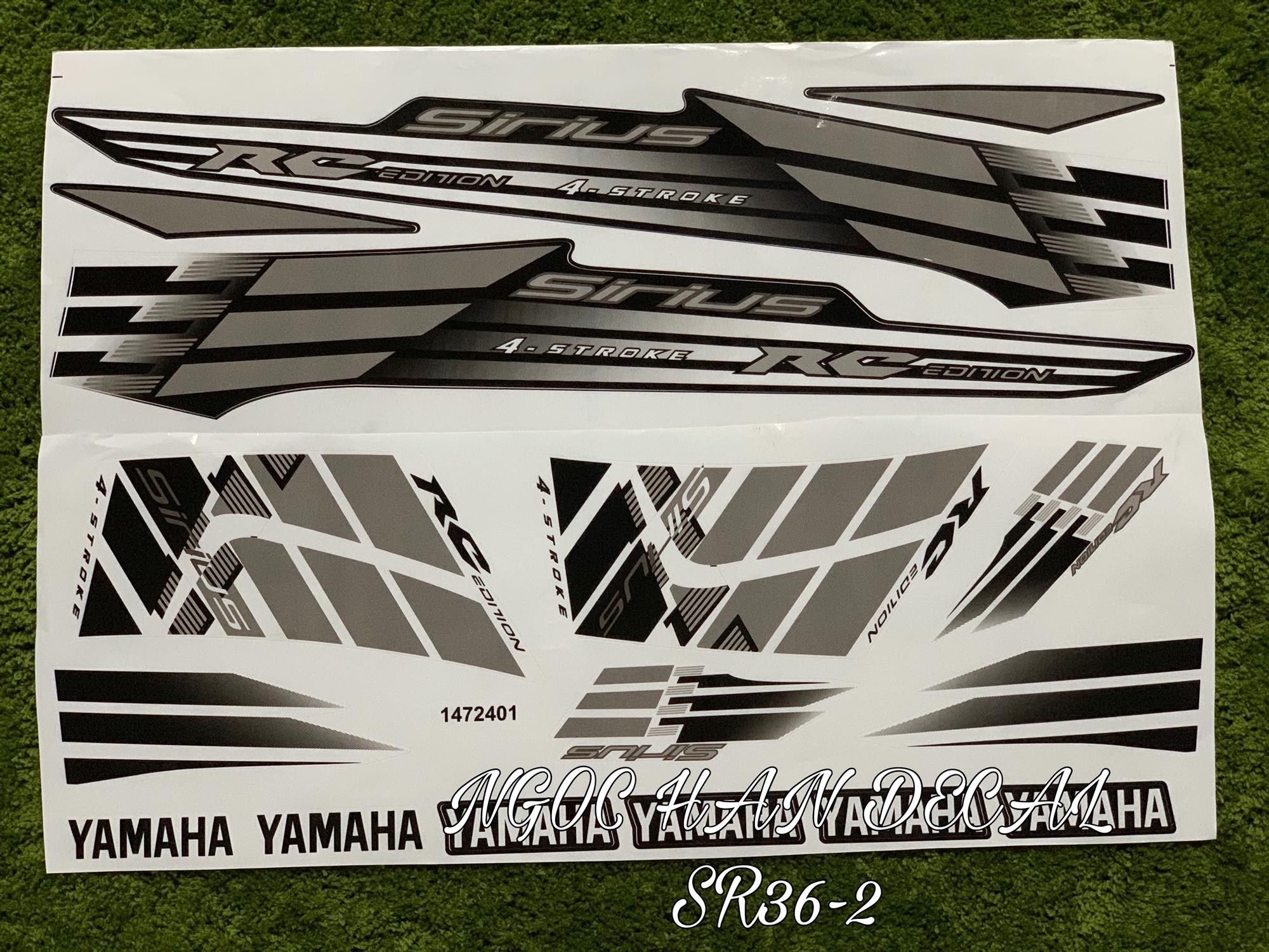 [HCM]Tem chế nguyên bộ Racing màu đen xám cho Sirius -- NGỌC HÂN DECAL