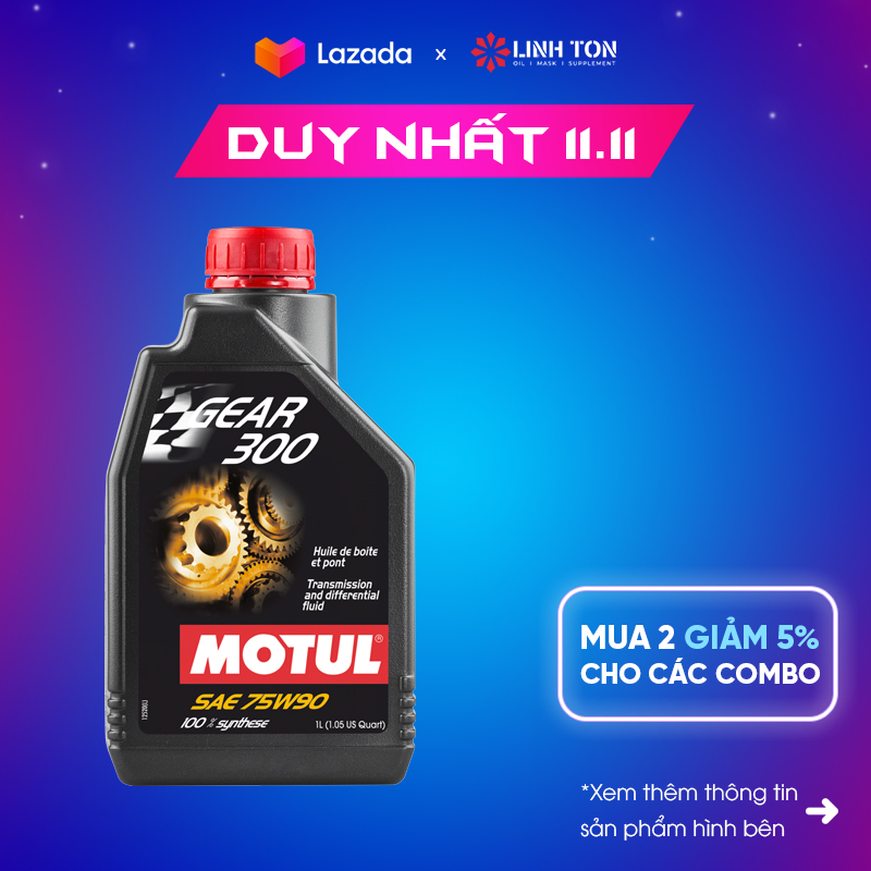 [HCM]Chiết lẻ 120ml Nhớt hộp số (nhớt lap) cao cấp (gốc Ester) xe tay ga Motul Gear 300 75W90
