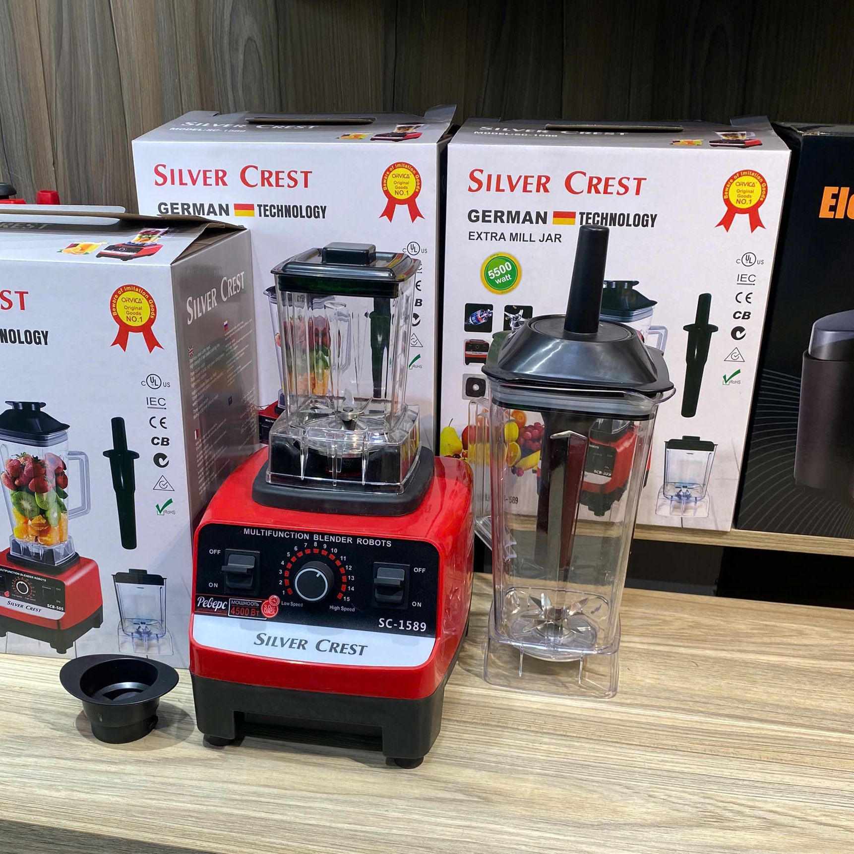 Máy Xay Sinh Tố Công Nghiệp Silver Crest Dung Tích 2.5L Công Suất Lớn 5500W - Máy Say Sinh Tố Đa Chức Năng Dễ Dàng Làm Rau, Trái Cây, Sinh Tố