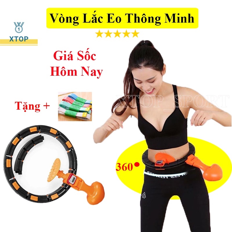 Vòng lắc eo thông minh tự đếm 2022 Vòng lắc bụng đốt mỡ siêu nhanh hiệu quả Bàn xoay eo XTOP Lv06