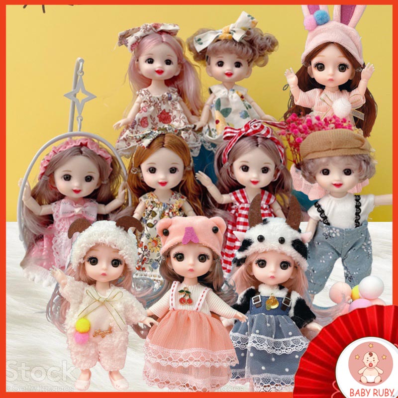 Búp Bê Barbie cho bé - búp bê 17 cm có khớp ,búp bê nữ có khớp, búp bê cho bé gái, búp bê barbie, búp bê 17 cm, búp bê chibi, Đồ chơi búp bê giá rẻ