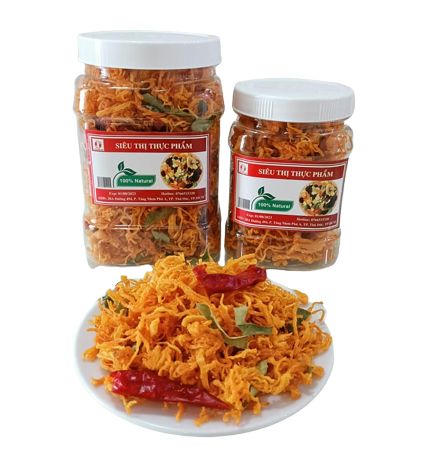 Hộp 500g khô gà lá chanh đặc biệt thơm ngon oranmart - loại i