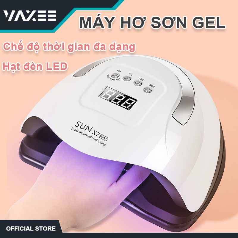 Máy hơ sơn gel, phiên bản mới máy sấy khô móng tay đèn led uv siêu khô dành cho sơn gel thiết kế hiện đại sun 5 - sun x11 max