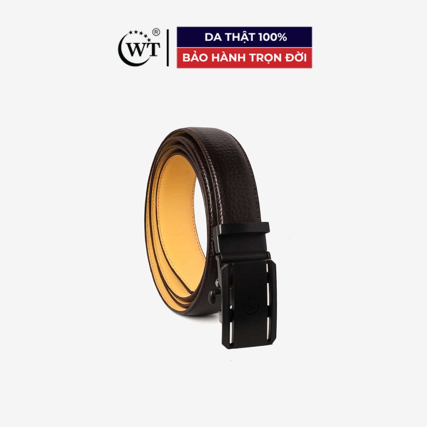 Thắt Lưng Nam WT Leather Da Bò Thật Cao Cấp Bản 2.8 cm Khóa tì .Màu Đen, Nâu 1426.1, 1426.2