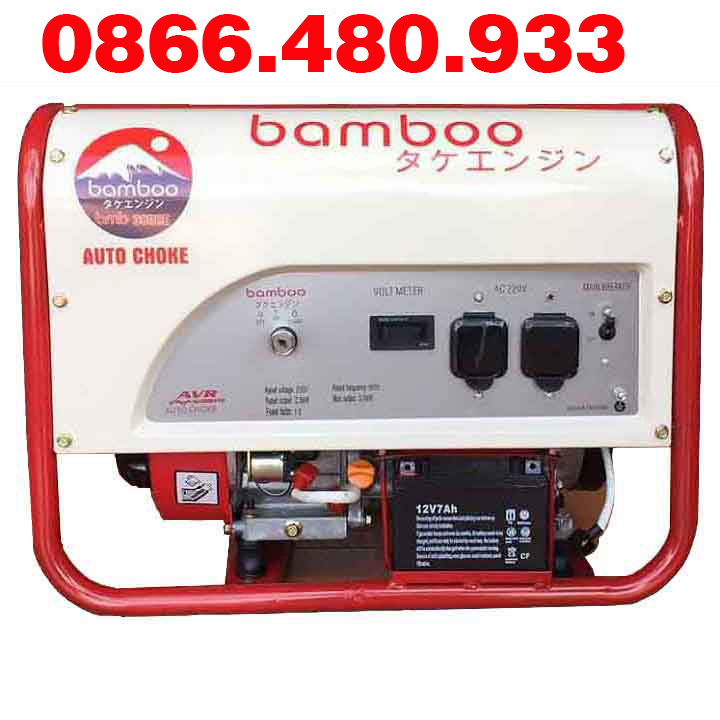 Máy phát điện chạy xăng 3kw bamboo 3800e