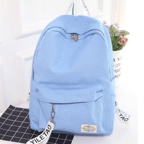 Balo đi học nam nữ ulzzang trơn Hàn Quốc chất vải cavas đẹp