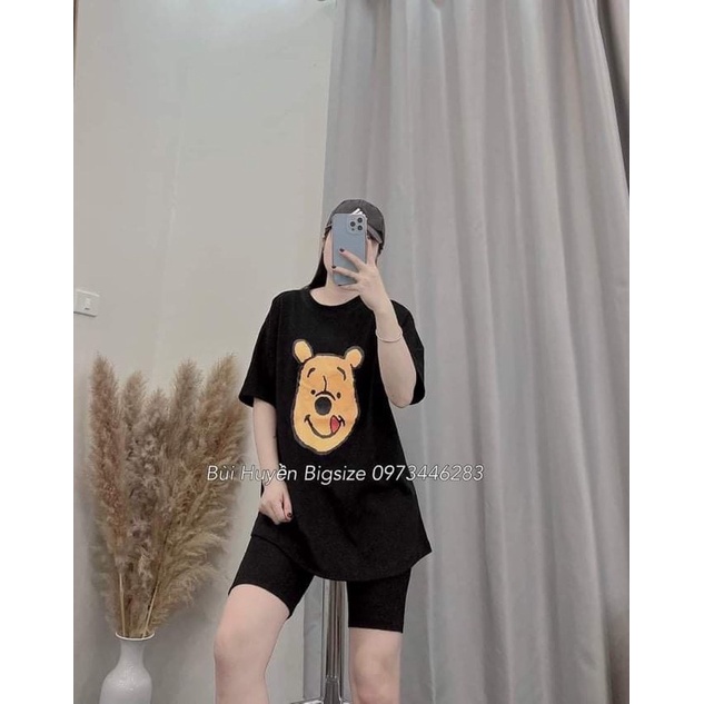Set bộ áo thun mix quần legging - gấu pooh