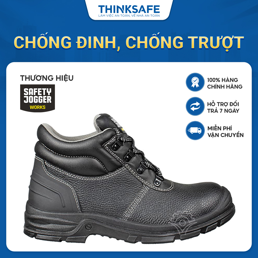 Giày bảo hộ nam Jogger Bestboy 2 da bò, chống nước, chống đinh, chống trơn trượt Giày Jogger chính hãng - Thinksafe
