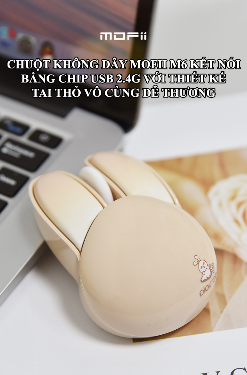 Chuột không dây tai thỏ mofii m6
