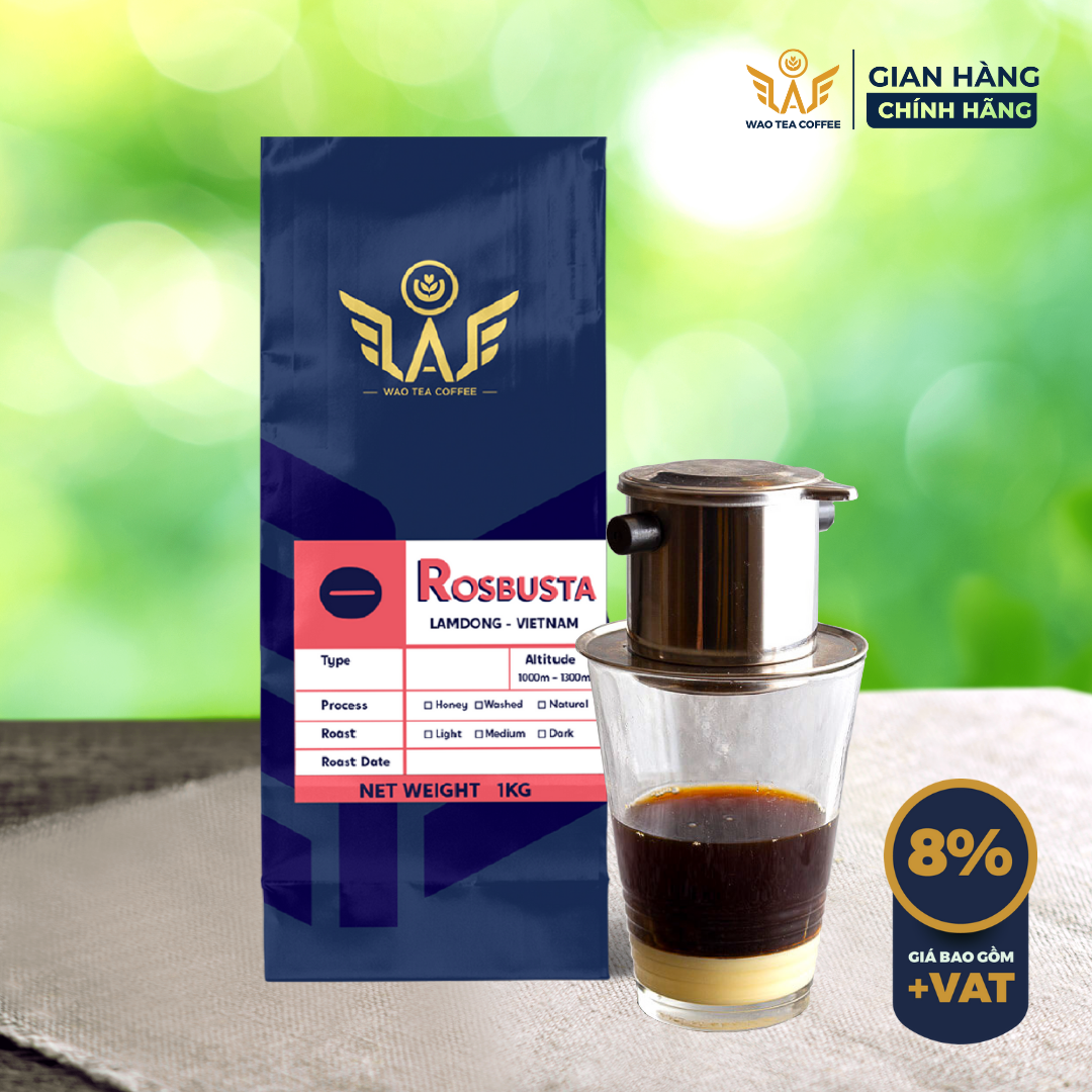 Cà phê hạt robusta wao pha cà phê phin ngon