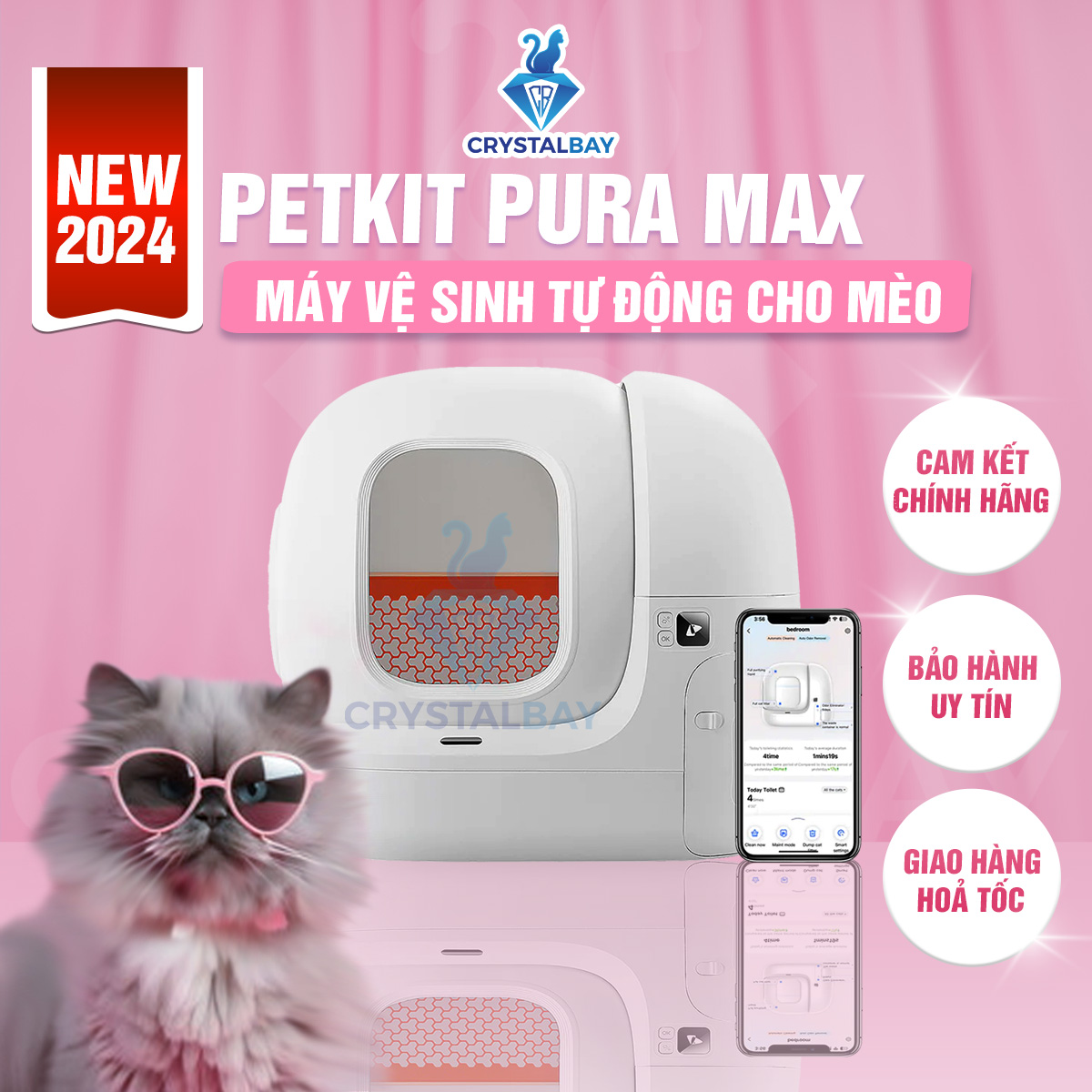 - pura max - máy vệ sinh tự động cho mèo phiên bản mới nhất của petkit