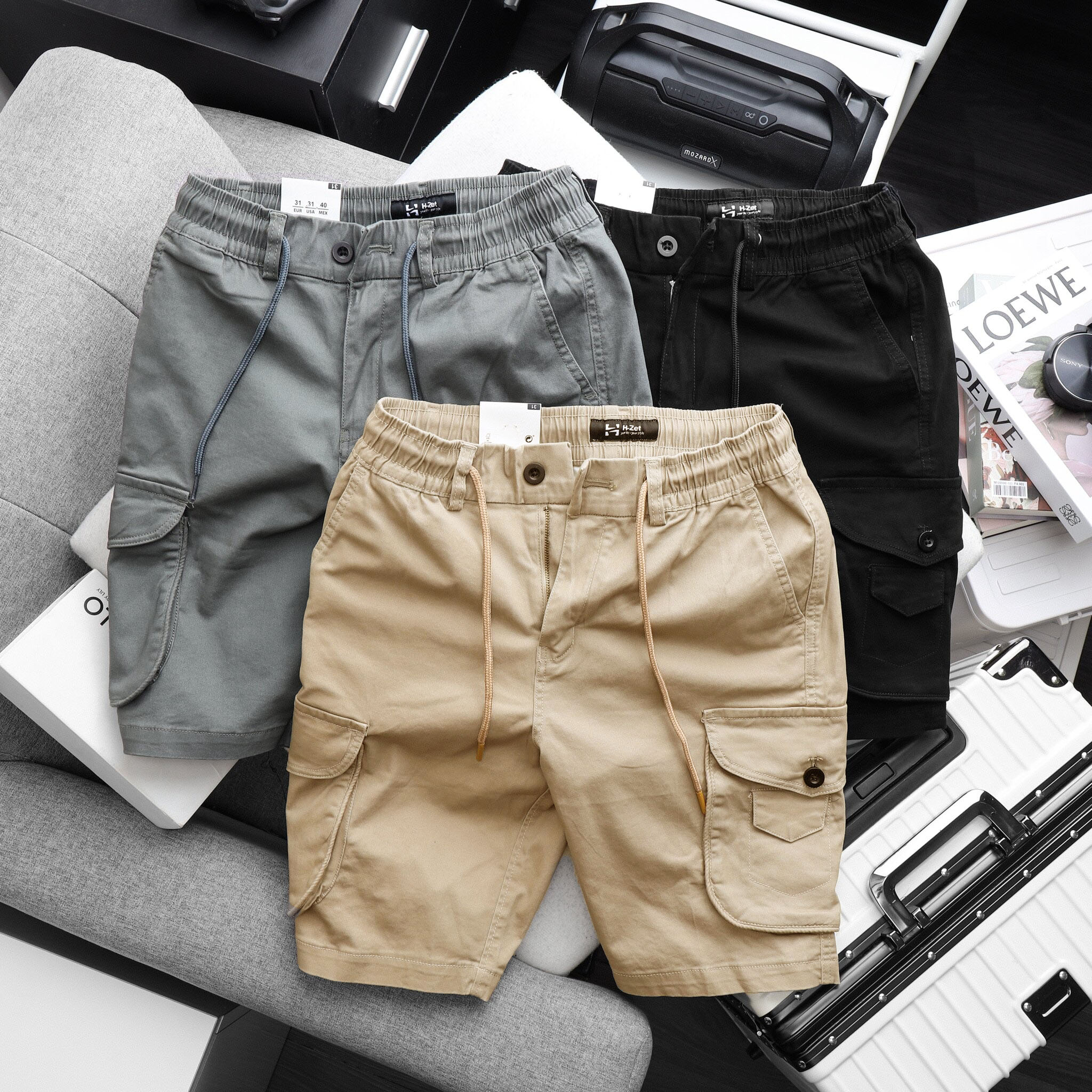 Quần short kaki túi hộp nam - Quần short kaki nam co giãn - SHORT TH270