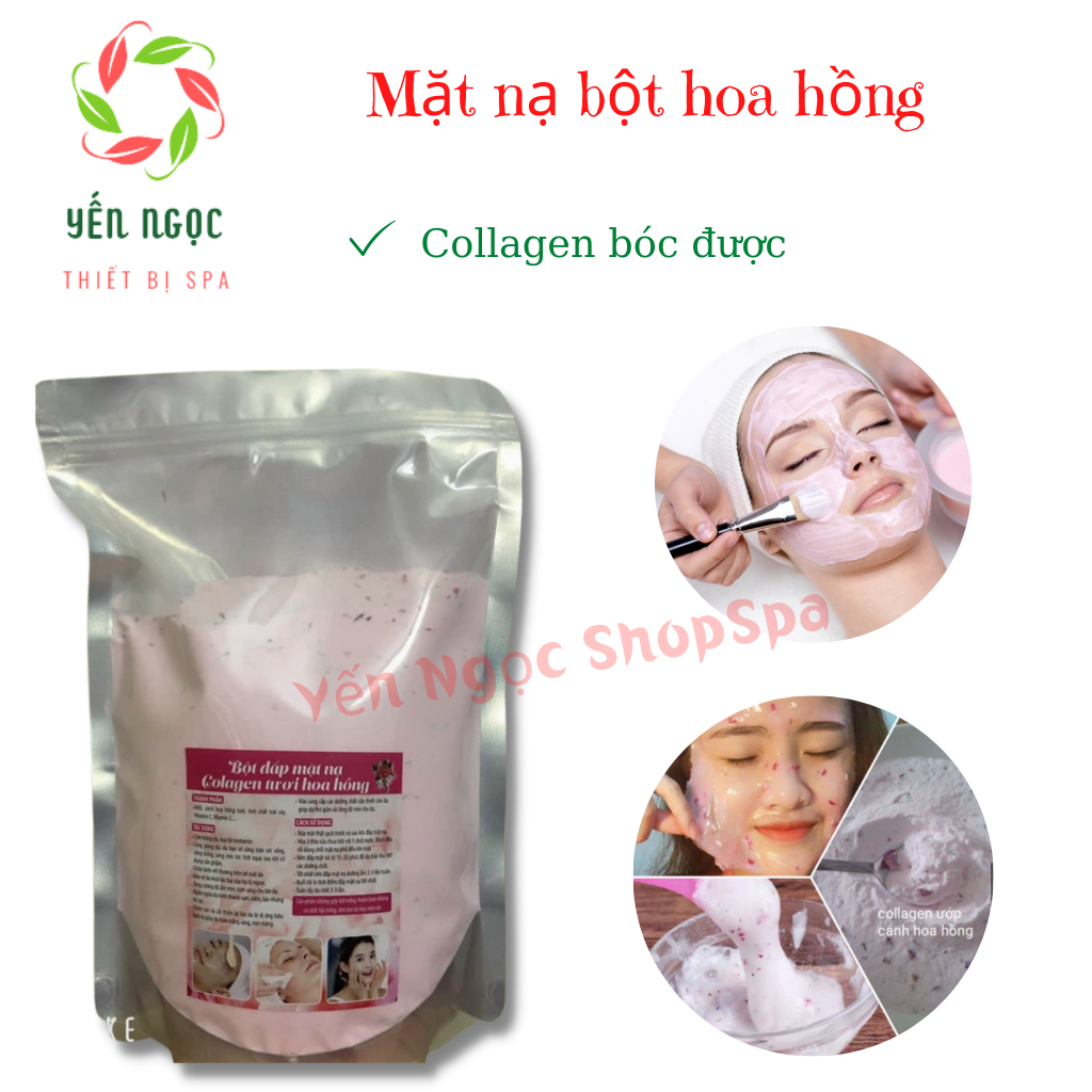 Mặt nạ collagen cánh hoa hồng dạng bột, gói 1000g