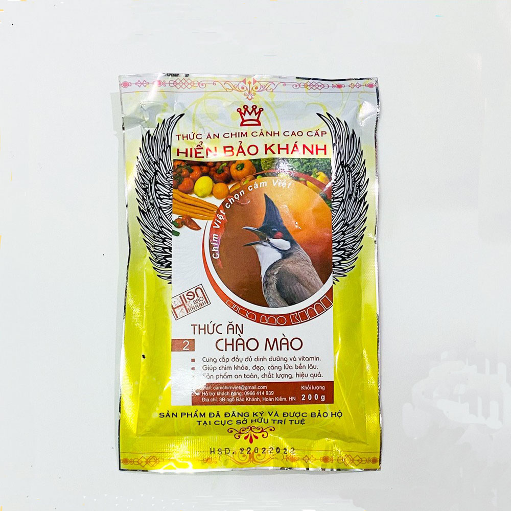 Cám chim chào mào Hiển Bảo Khánh số 2 cao cấp 200gram - Cám chào mào Hiển Bảo Khánh số 2 giá rẻ