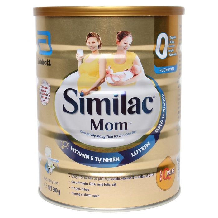 Bầu similac mom iq plus hương vani hộp 900g - hsd luôn mới
