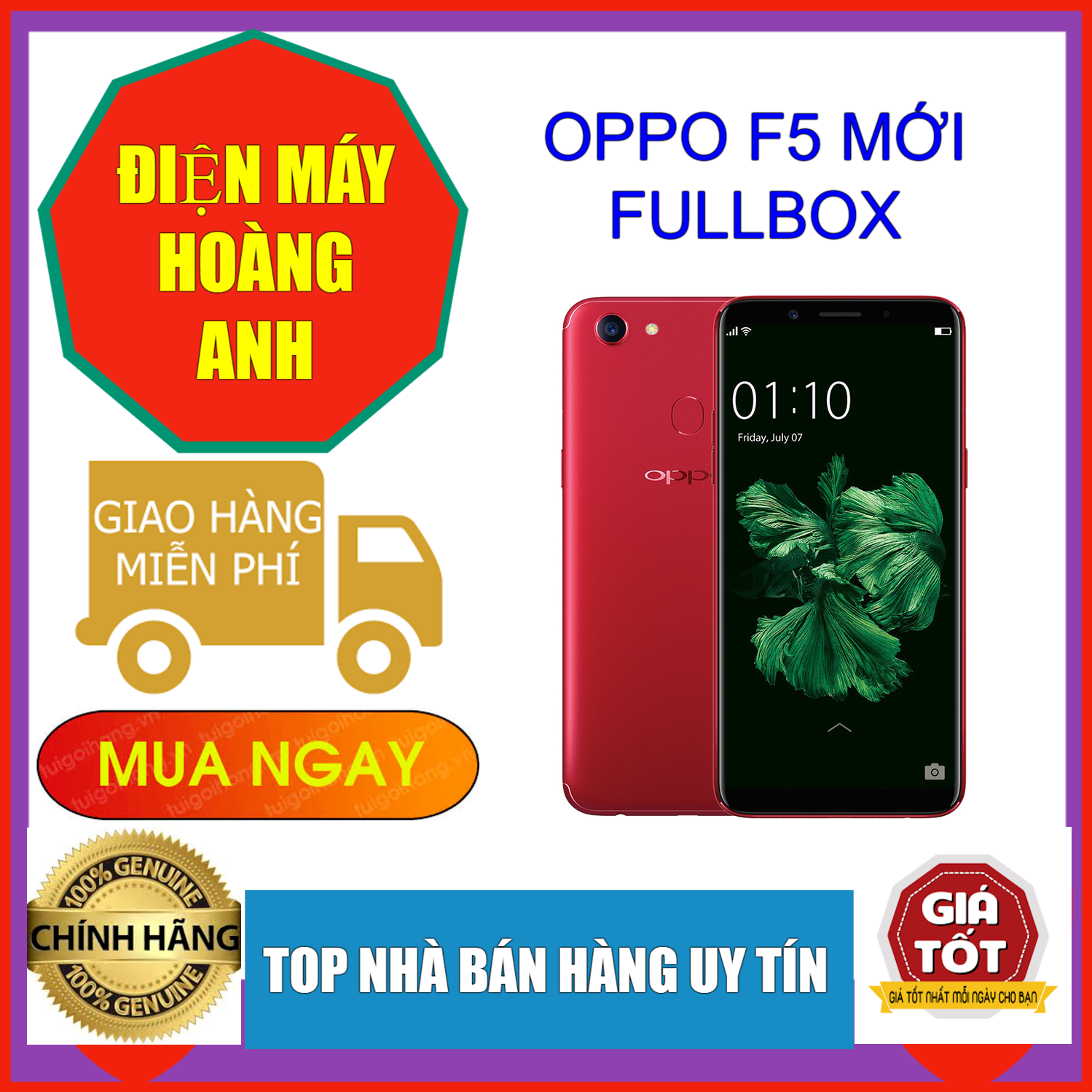 Điện thoại OPPO F5 RAM 4G/32GB MỚI FULLBOX NHIỀU MÀU - BẢO HÀNH 12 THÁNG, YÊN TÂM MUA SẮM