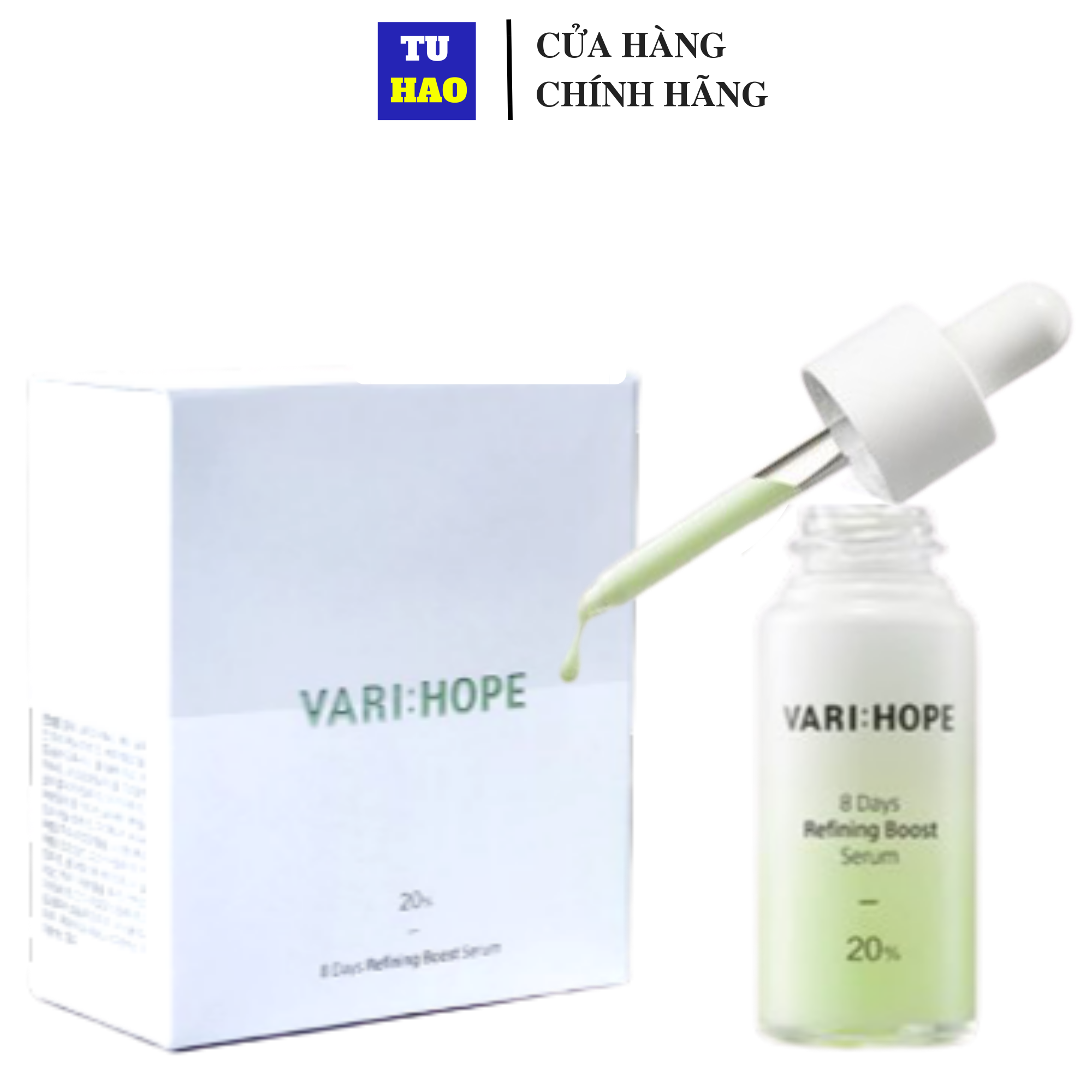 TINH CHẤT TẨY DA CHẾT, DƯỠNG DA CĂN BÓNG VARIHOPE 8 DAYS REFINING BOOST 15ML