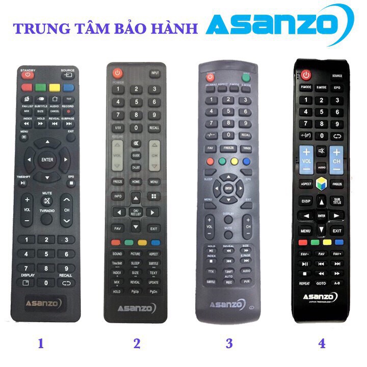 Điều khiển asanzo các đời